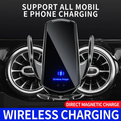 Wireless Fast Charging Car Phone Holder with Auto Clamping