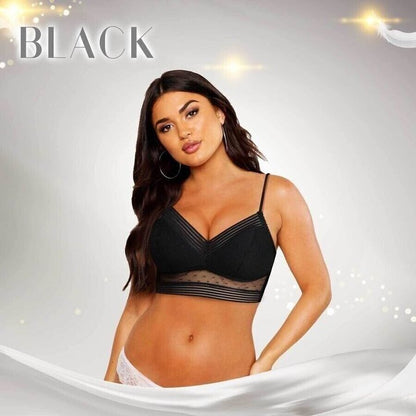 Wireless Lace Lifting Bra with Back Support and Seamless Comfort Fit