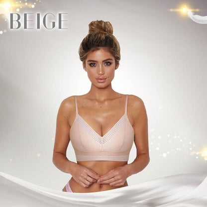 Wireless Lace Lifting Bra with Back Support and Seamless Comfort Fit