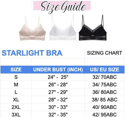 Wireless Lace Lifting Bra with Back Support and Seamless Comfort Fit
