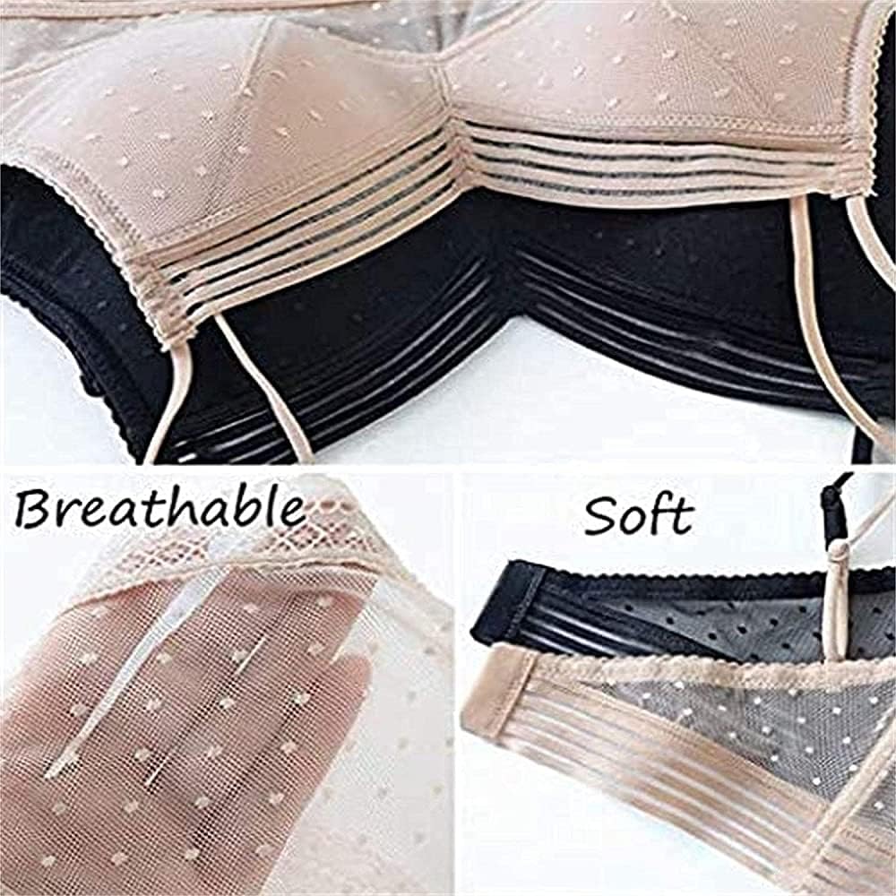 Wireless Lace Lifting Bra with Back Support and Seamless Comfort Fit