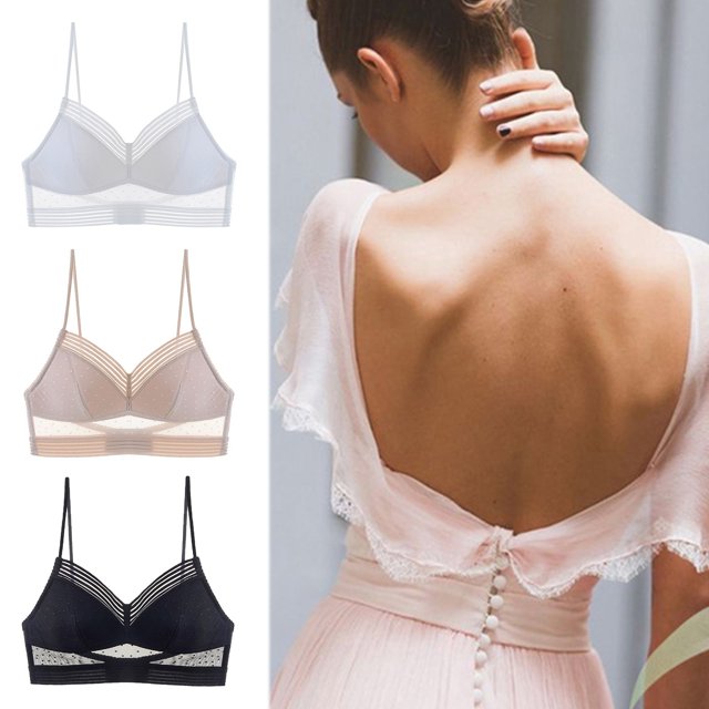 Wireless Lace Lifting Bra with Back Support and Seamless Comfort Fit