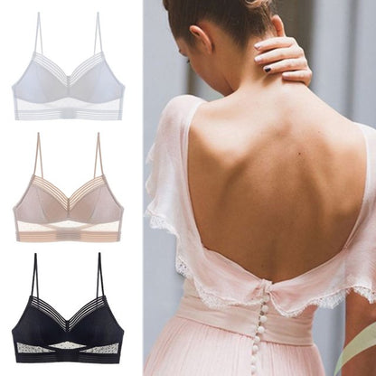 Wireless Lace Lifting Bra with Back Support and Seamless Comfort Fit