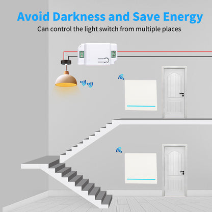Wireless Remote Light Switch Kit with 30 Meter Range