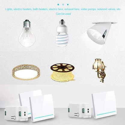 Wireless Remote Light Switch Kit with 30 Meter Range