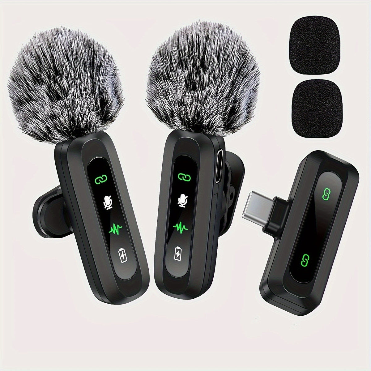 Wireless USB C Clip Microphone for Smartphone and Tablet