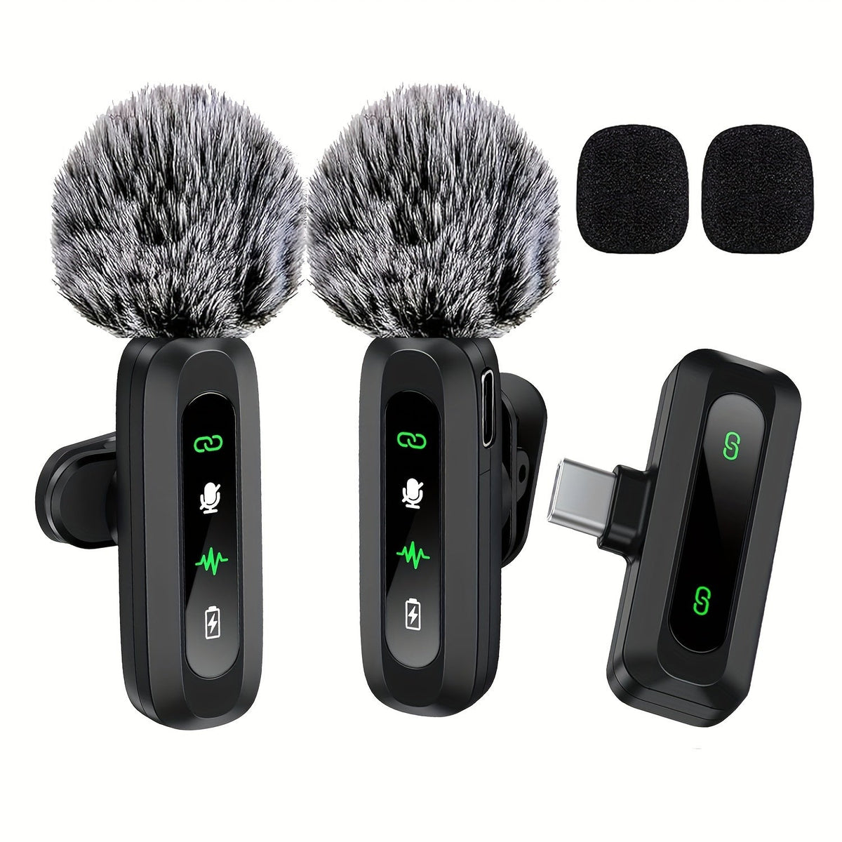 Wireless USB C Clip Microphone for Smartphone and Tablet