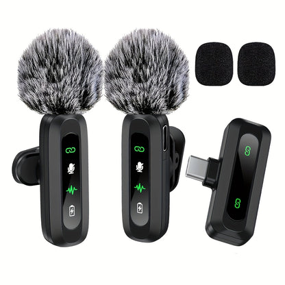 Wireless USB C Clip Microphone for Smartphone and Tablet