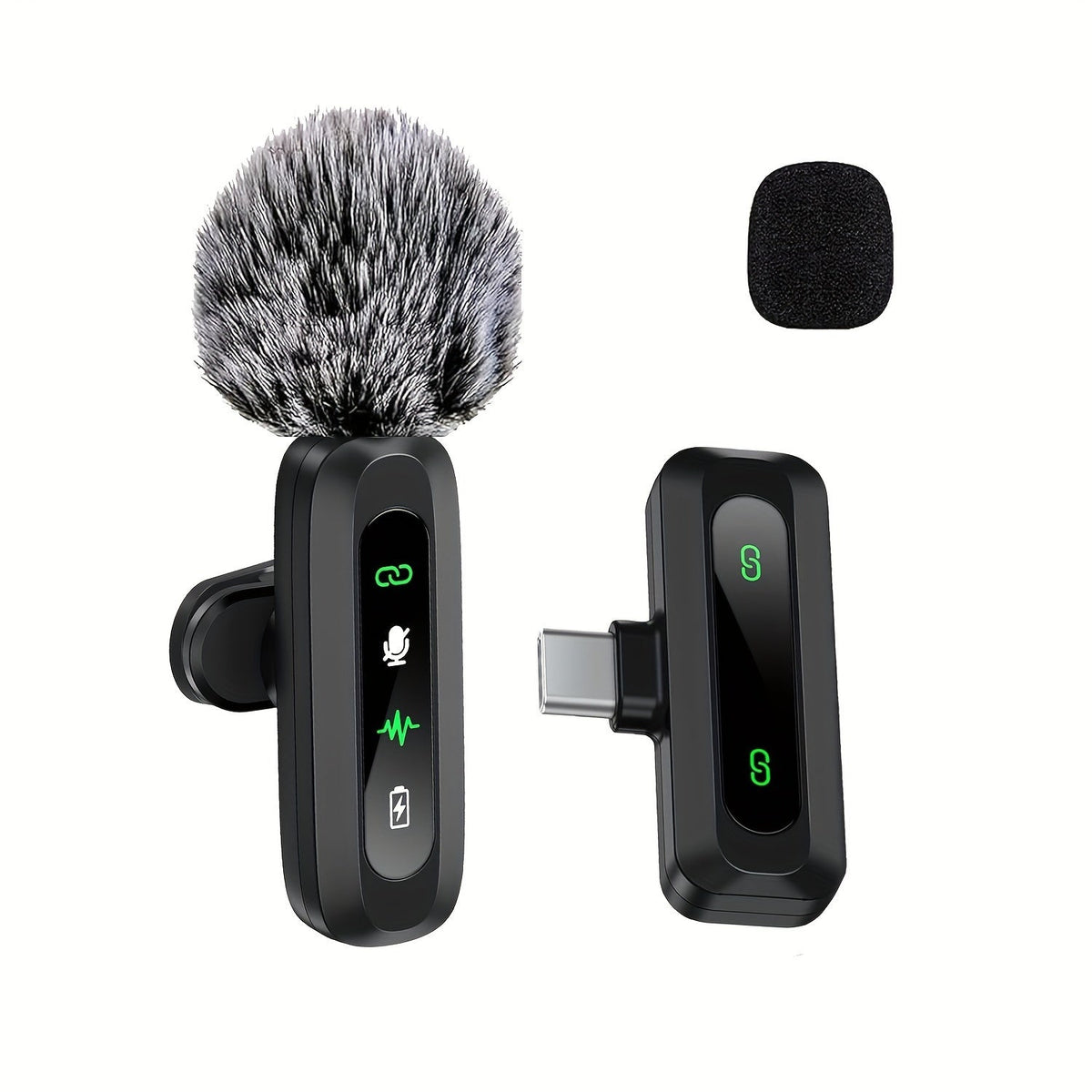 Wireless USB C Clip Microphone for Smartphone and Tablet