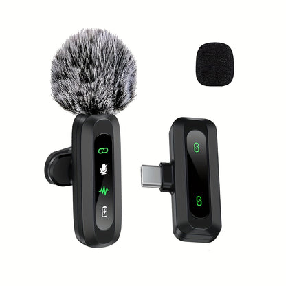Wireless USB C Clip Microphone for Smartphone and Tablet