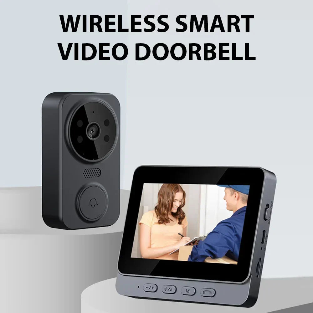 Wireless Video Doorbell with 4.3 Inch IPS Display and Night Vision
