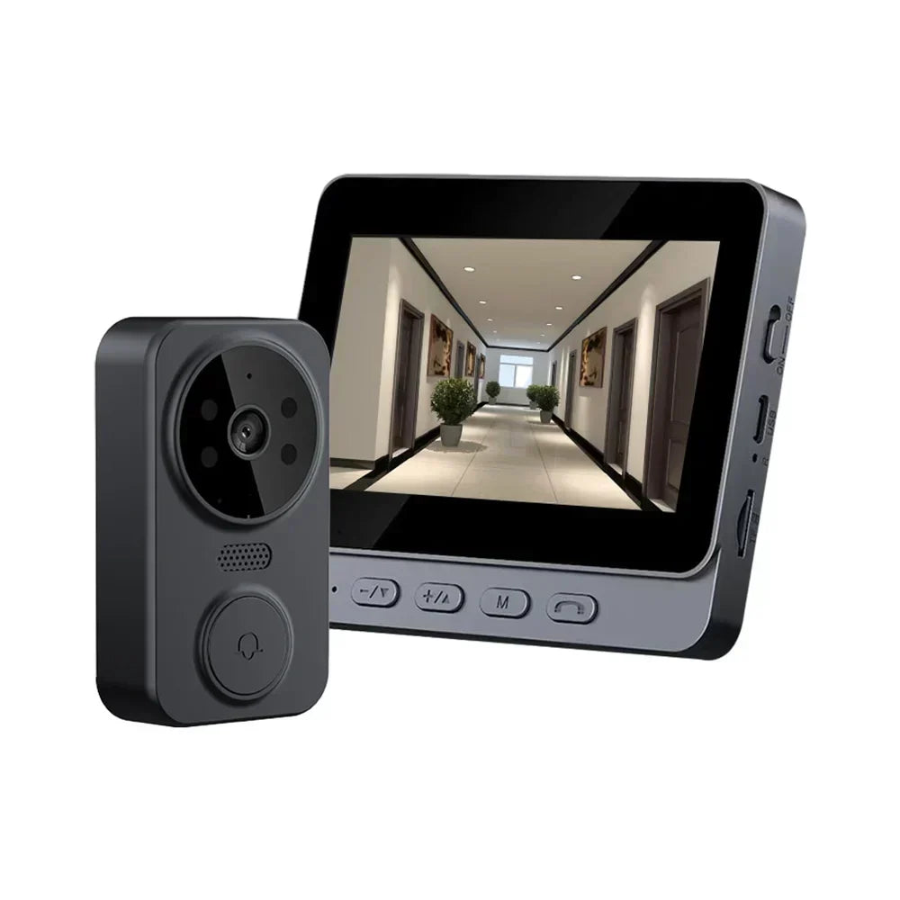 Wireless Video Doorbell with 4.3 Inch IPS Display and Night Vision