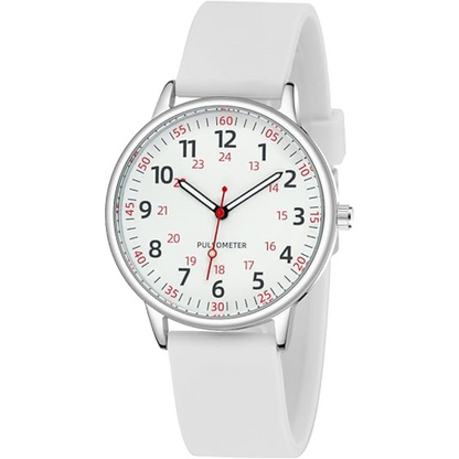 Women's Clip On Fob Watch with Waterproof Silicone Case