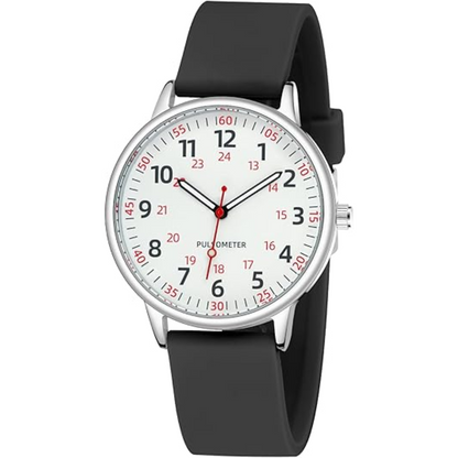 Women's Clip On Fob Watch with Waterproof Silicone Case
