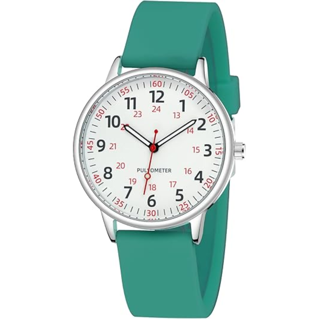 Women's Clip On Fob Watch with Waterproof Silicone Case