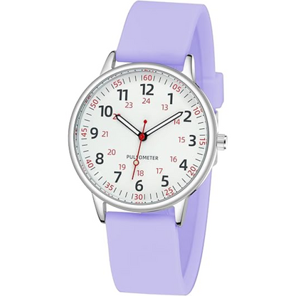 Women's Clip On Fob Watch with Waterproof Silicone Case