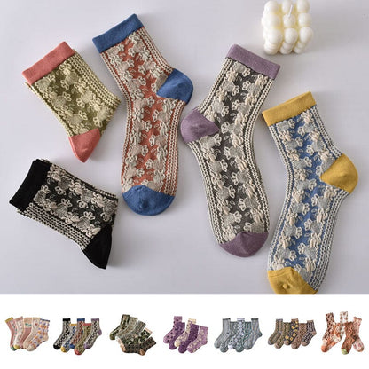 Women's Floral Cotton Socks 10 Pairs