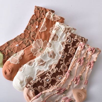 Women's Floral Cotton Socks 10 Pairs
