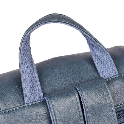 Women's Genuine Leather Backpack with Multi Pocket Design
