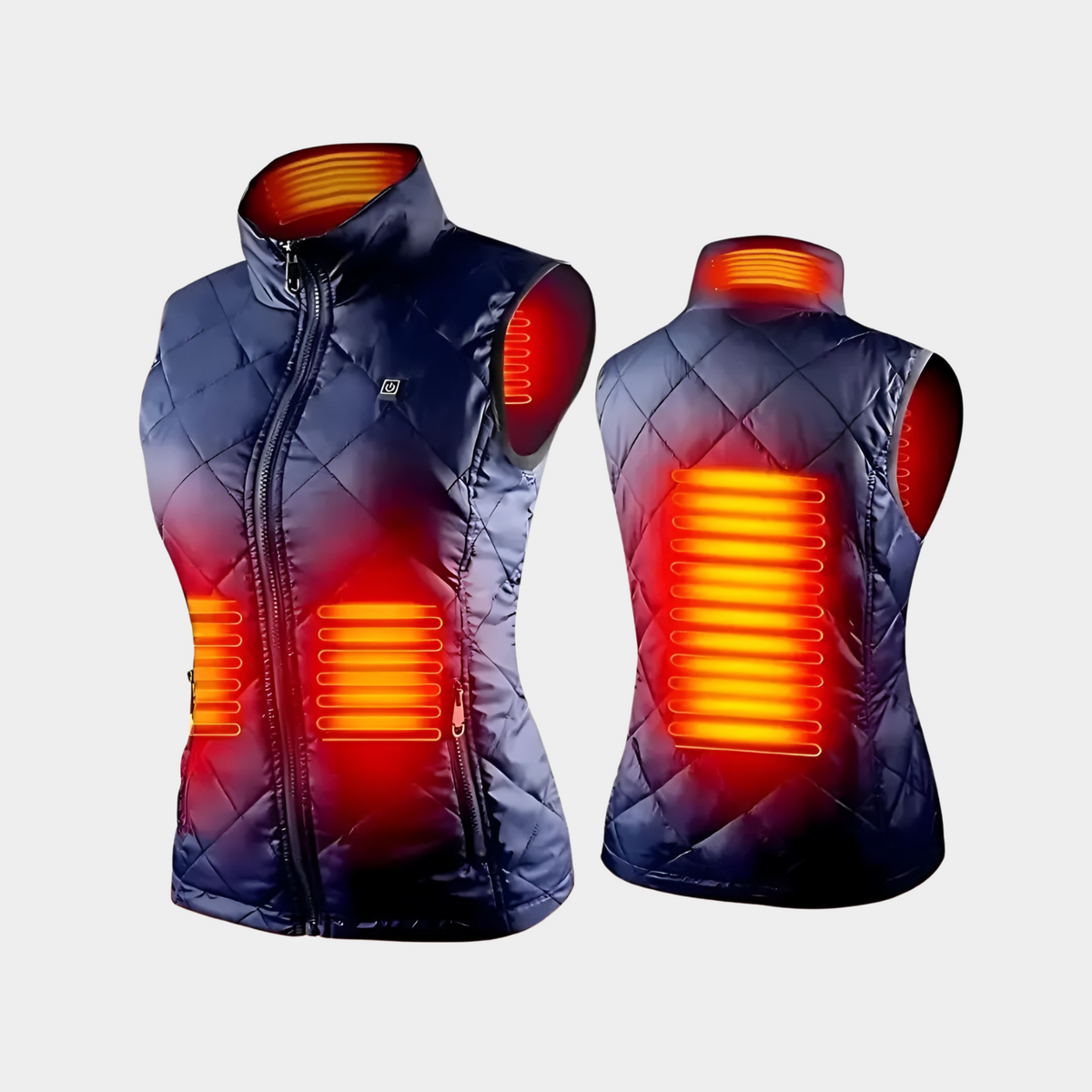 Women's Heated Vest with Dual Temperature Control and 9 Heating Zones