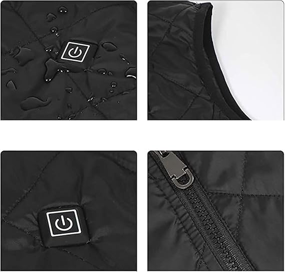 Women's Heated Vest with Dual Temperature Control and 9 Heating Zones