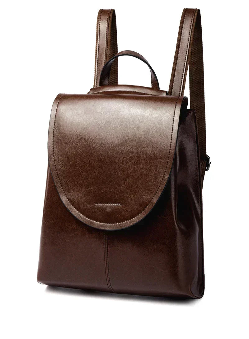 Women's Leather Backpack Stylish Everyday Travel Bag