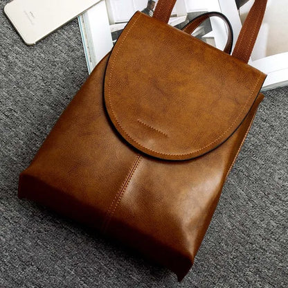 Women's Leather Backpack Stylish Everyday Travel Bag