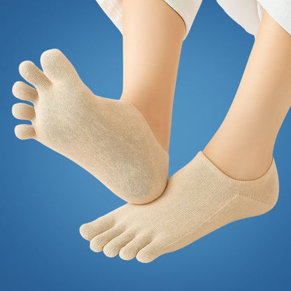 Women's No Show Toe Socks with Breathable Mesh and Anti Slip Fit
