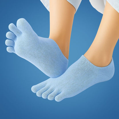 Women's No Show Toe Socks with Breathable Mesh and Anti Slip Fit