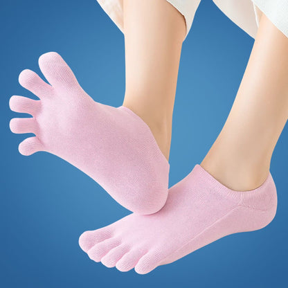 Women's No Show Toe Socks with Breathable Mesh and Anti Slip Fit