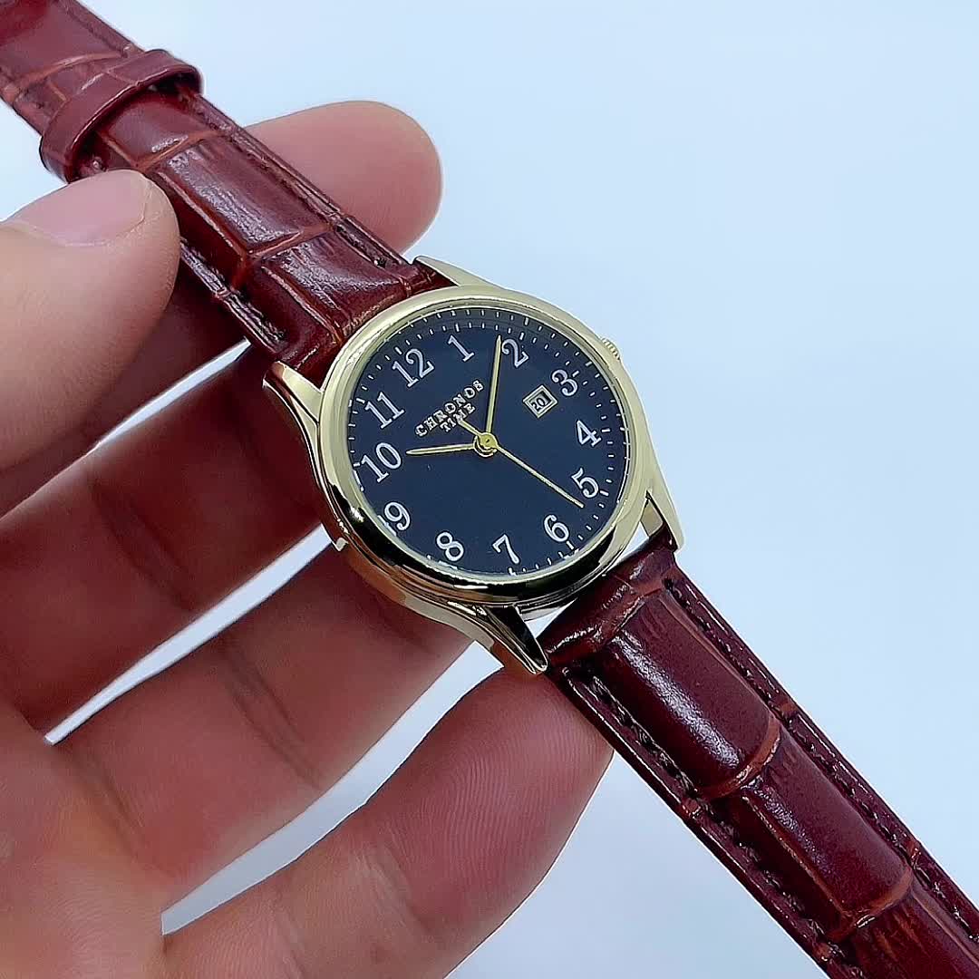 Women’s Quartz Watch with Faux Leather Strap and Analog Display