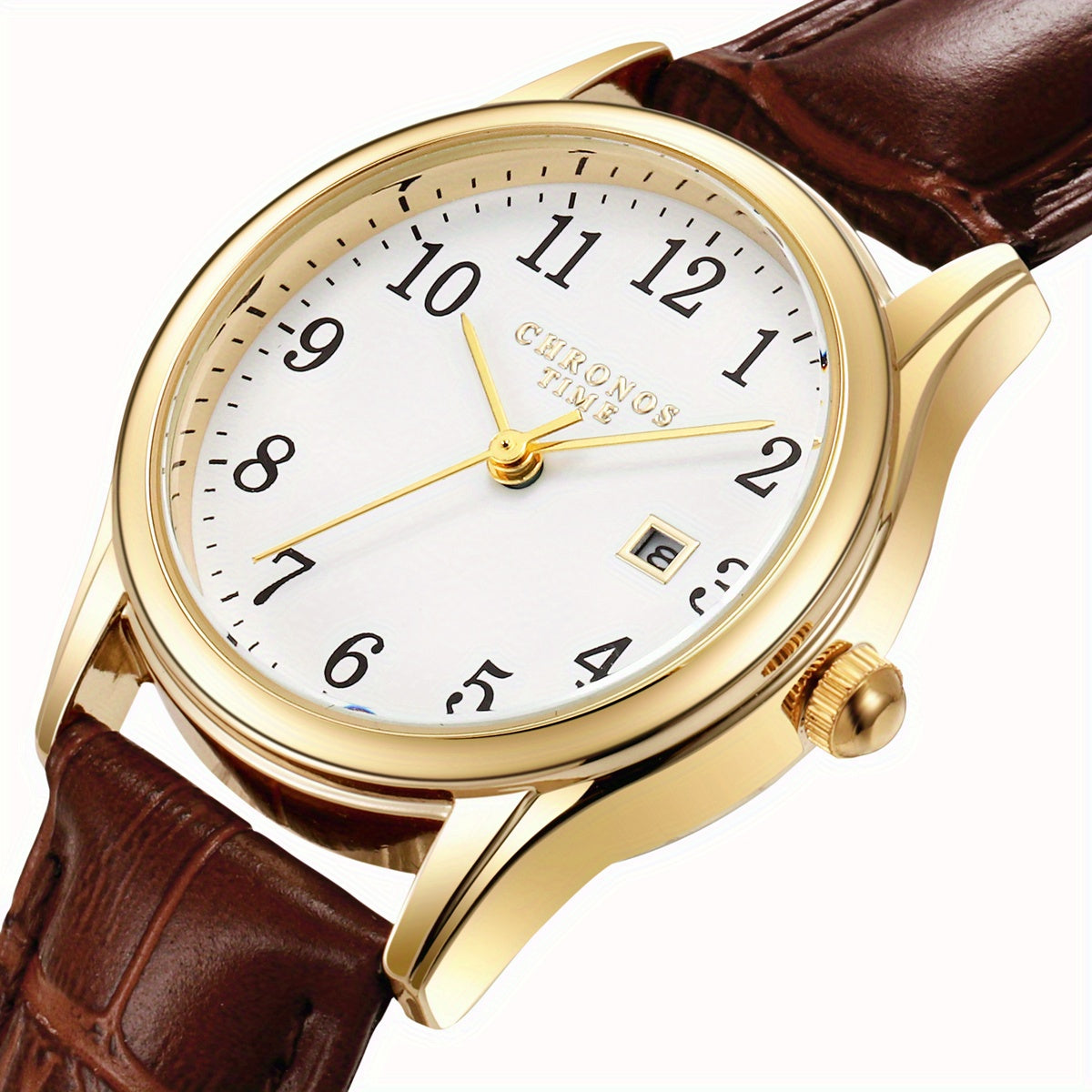 Women’s Quartz Watch with Faux Leather Strap and Analog Display