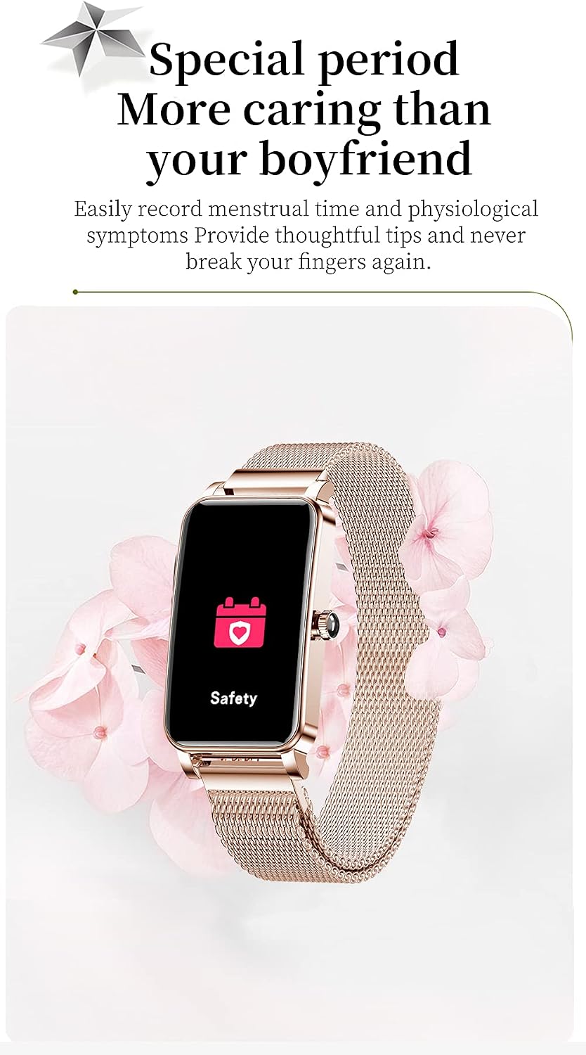 Women's Smartwatch with Fitness Tracker and Bluetooth Notifications