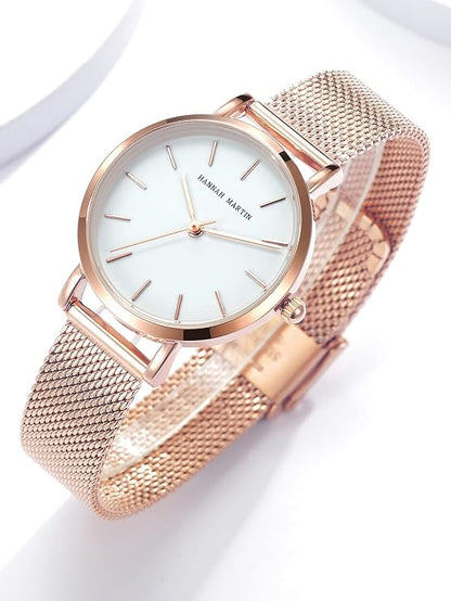 Women’s Stainless Steel Watch Adjustable Band 36mm Dial