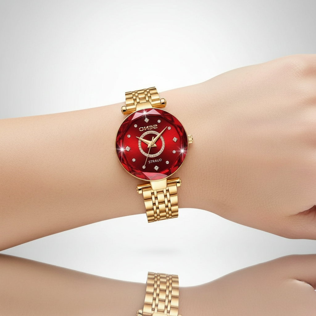 Women's Stainless Steel Watch with Gradient Dial