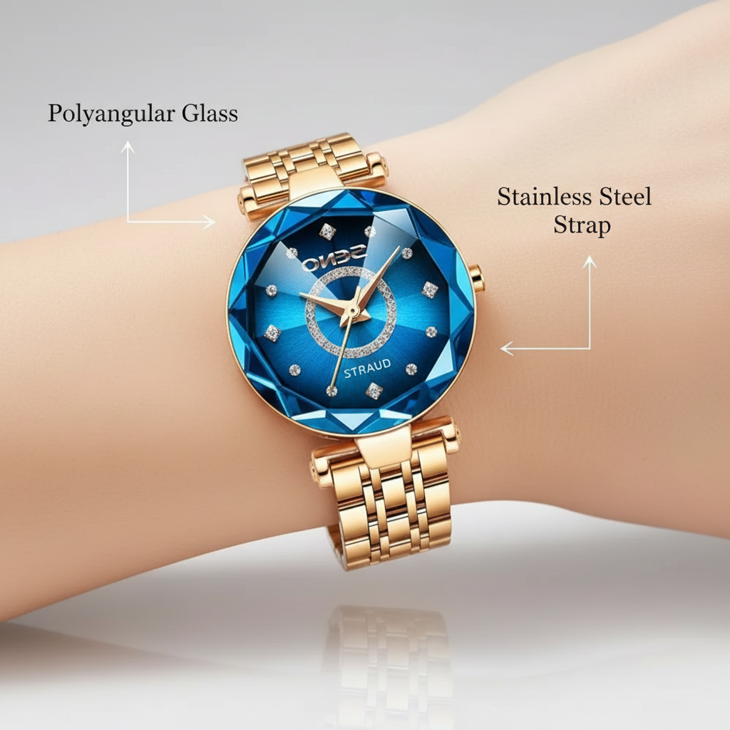 Women's Stainless Steel Watch with Gradient Dial