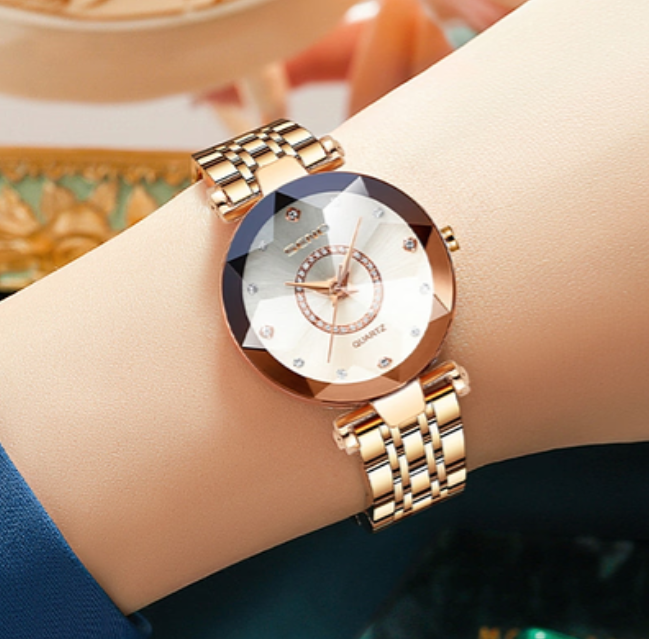 Women's Stainless Steel Watch with Gradient Dial