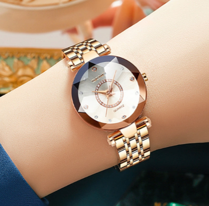 Women's Stainless Steel Watch with Gradient Dial