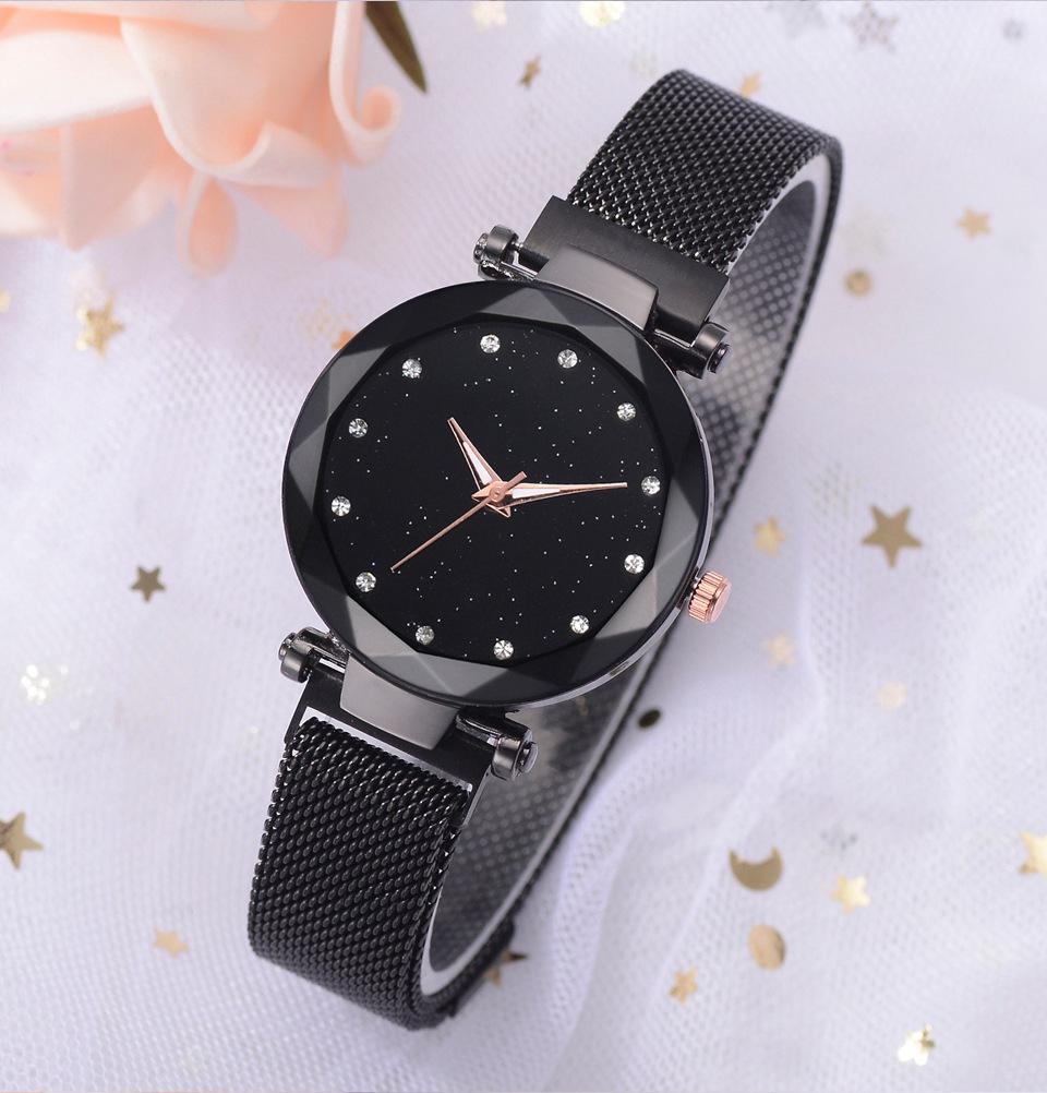 Women's Starry Dial Mesh Strap Quartz Watch