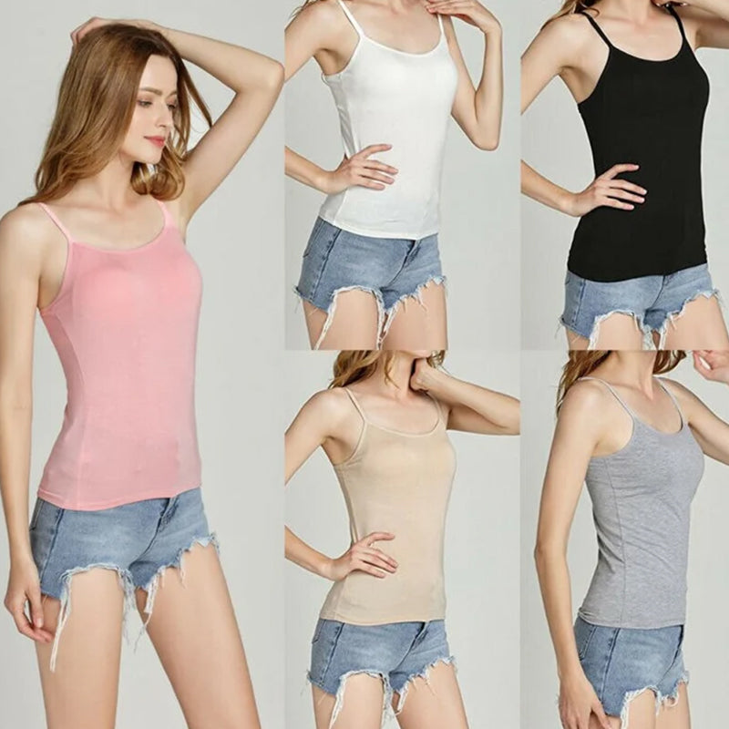 Women's Tank Top with Built In Shelf Bra