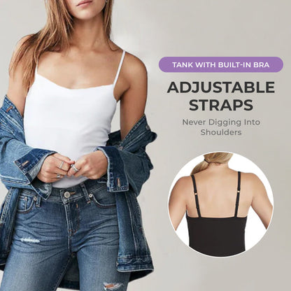 Women's Tank Top with Built In Shelf Bra