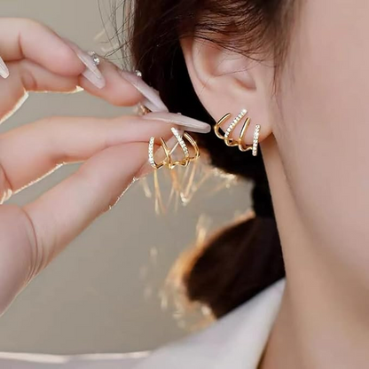 Women's Twisted Statement Earrings Hypoallergenic Lightweight Design