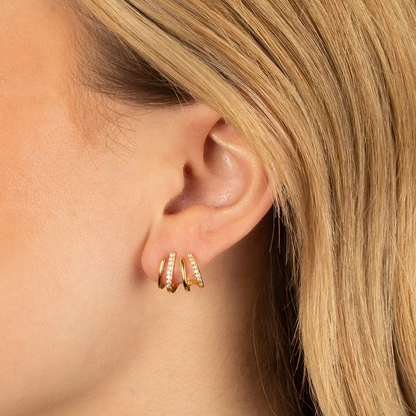 Women's Twisted Statement Earrings Hypoallergenic Lightweight Design