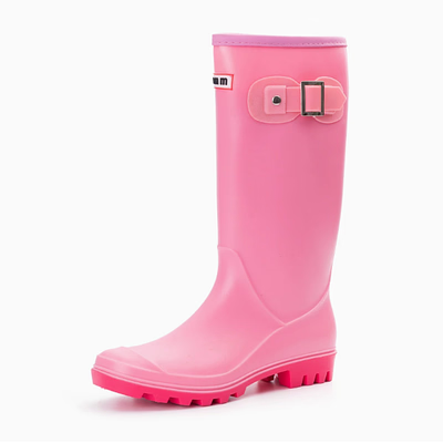 Women's Waterproof Tall Rain Boots with Grip Sole