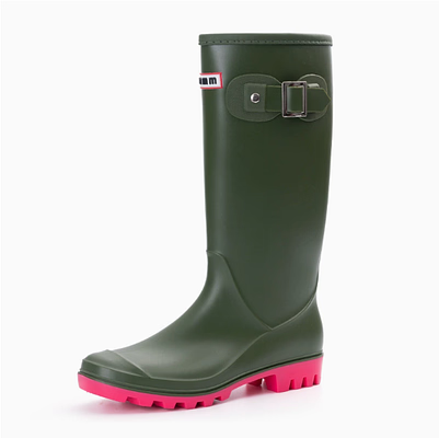 Women's Waterproof Tall Rain Boots with Grip Sole