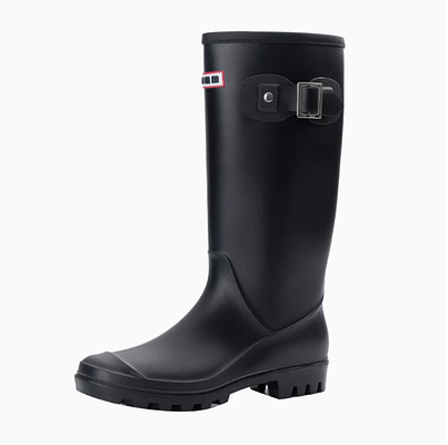 Women's Waterproof Tall Rain Boots with Grip Sole