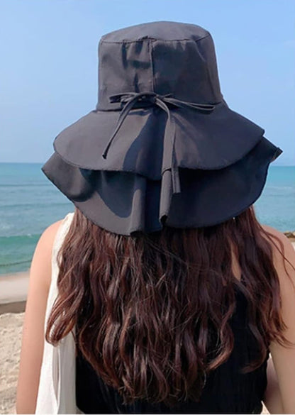 Women's Wide Brim Sun Hat UV Neck Protection