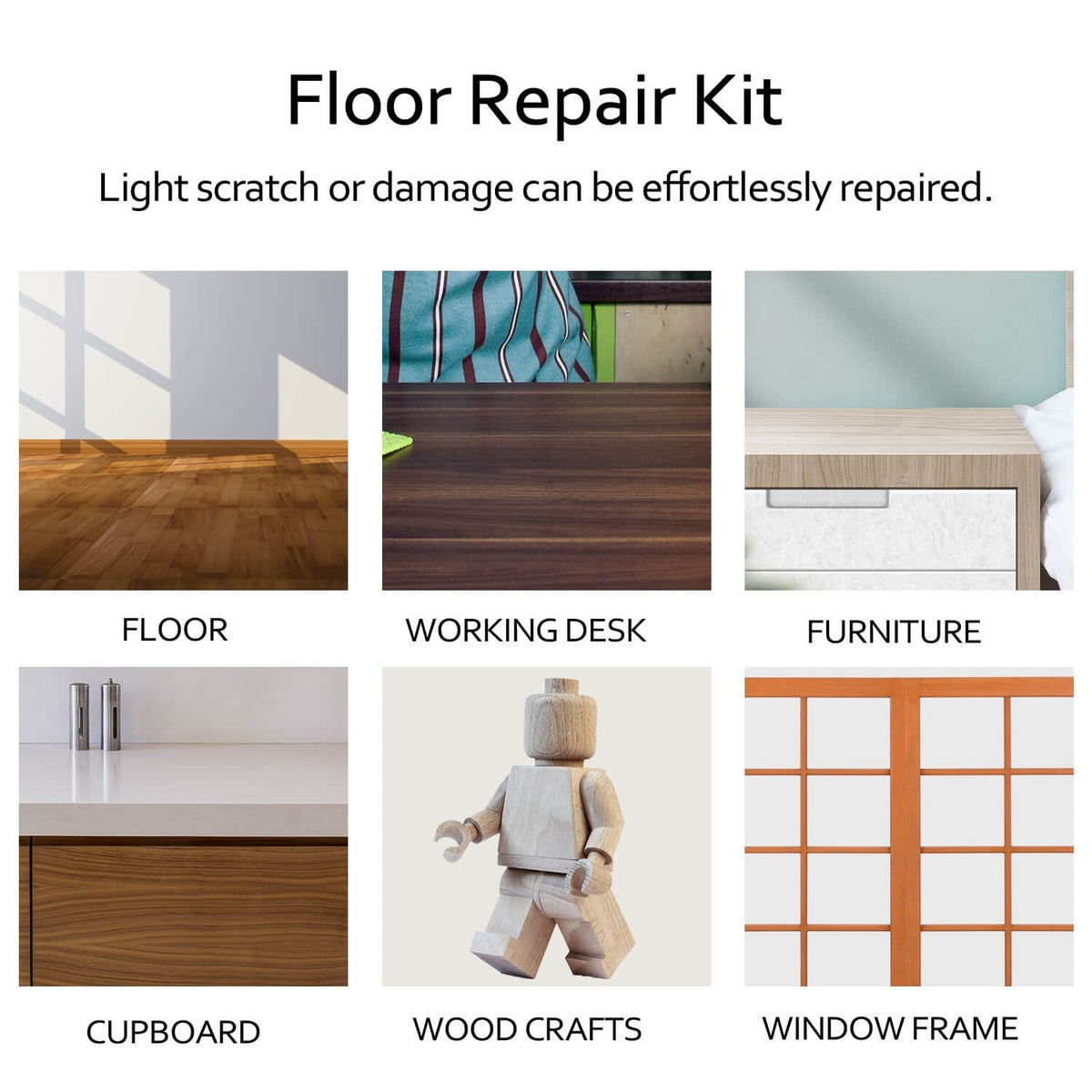 Wood Furniture Repair Kit with 11 Wax Blocks and Heat Pen