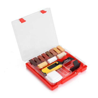 Wood Furniture Repair Kit with 11 Wax Blocks and Heat Pen