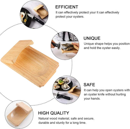 Wood Handle Oyster Shucking Clamp Tool